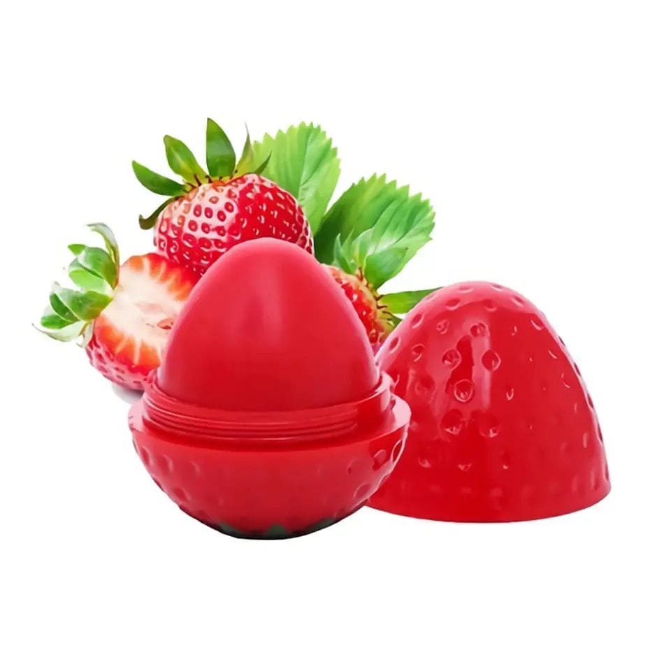 Strawberry Lip Balm, Cute Moisturizer Makeup Lip Balm, Natural Cosmetic Lip Gloss