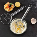 Flour Mixer, Manual Non Stick Cream Beater, Danish Bread Dough Hand Mixer, Dough Whisk Mixer, Kitchen Baking Blender Tool, Durable Handheld Food Blender For Cooking