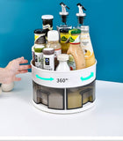 360° Rotating Kitchen Storage Rack, Multifunctional Rotatable Spice Storage Shelf, Seasoning Kitchen Organizer With Base, Rotatable Condiment Rack