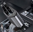 120W Retractable Car Charger, 4 in 1 USB Fast Charger, Type C/iPhone Cable Car Charger, 4 in 1 Power Adapter, 2 USB Ports Car Charger