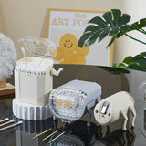 Mini Robot Style Cotton Swab Dispenser, Cotton Bud Storage Organizer, Mini Desktop Cotton Bud Dispenser