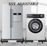 Multifunctional Movable Floor Trolley Stand, Washing Machine Fridge Stand, Adjustable Base Rack Stand With Universal Wheels