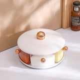 Seasoning Jar, Rotating Seasoning Box Five Grid Storage Box, Turntable Spice Organizers