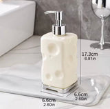 Reusable Plastic Bathroom Soap Dispenser, Press Type Refillable Wash Dispenser Bottle, Leakproof Clear Hand Pump Dispenser, Kitchen Bathroom Countertop Soap Containers