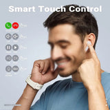 Transparent Wireless Earbuds, Air 31 TWS Earphone, Digital Wireless Bluetooth Earphones, Stereo Ring Headset With Built-in Charging Compartment, Waterproof In Ear Touch Control Earplug, In Ear Headsets with Built-in Mic