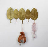 Multipurpose Metal Leaf Shape Hook, European Style Wall Key Hanger, Creative Wall Hook Rack