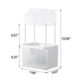 2 Layer Makeup Organizer Countertop, Skincare And Makeup Organizer, Bathroom Counter Organizer, Anti-Slip Dustproof Exquisite Vanity Organizer