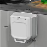Smart Hanging Trash Bin, Compact Cabinet Garbage Bin, Smart Fold Kitchen Organizer Bin, FoldAway Kitchen Waste Bin