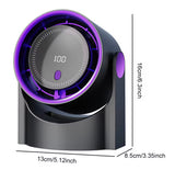 Rechargeable Desk Fan with Digital Display, Wall Mounted Air Conditioner Table Fan, Multifunction Bladeless Fan