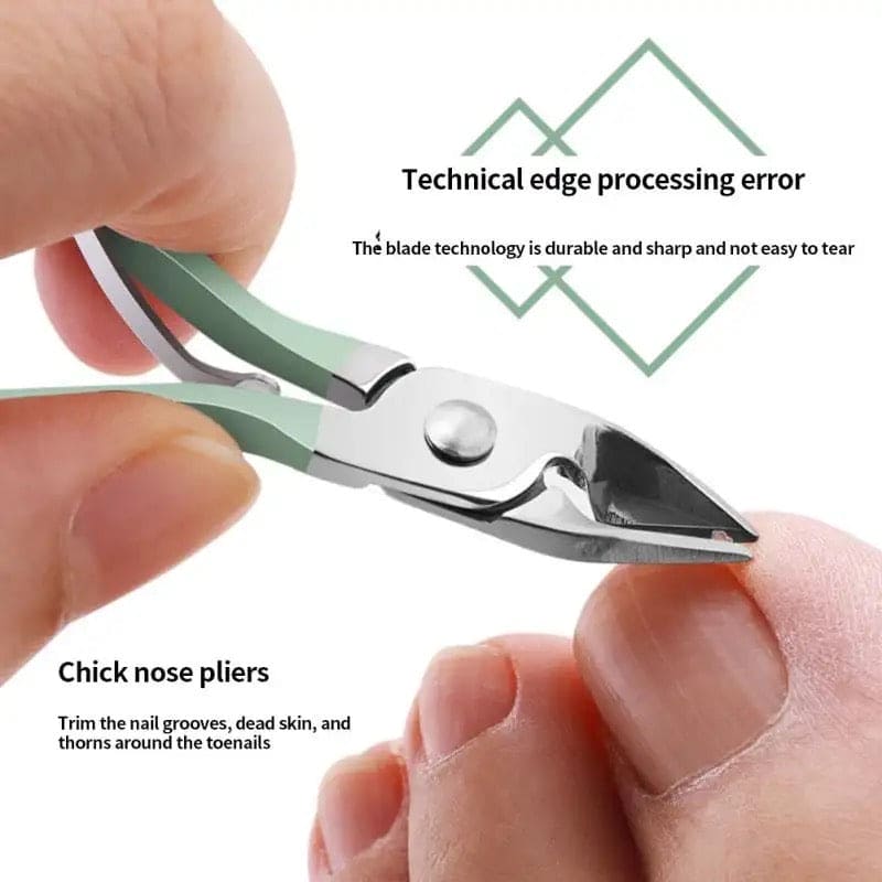 Set Of 16 Nail Clipper, Stainless Steel Manicure Kit With Folding Bag, Professional Pedicure  Beauty Tools Set, Cuticle Trimmer Manicure Scissors Nail Care Ingrown Toenail Removal Clippers, Foot Care Tool Nail Clippers Kit