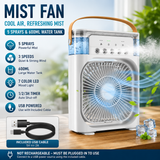 Portable Air Cooler Desk Fan with Water Spray – USB Mini Air Conditioner