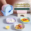 10 Pcs Heart & Oval Wheat Straw Plates Set with Holder – Eco-Friendly (Multi Color)