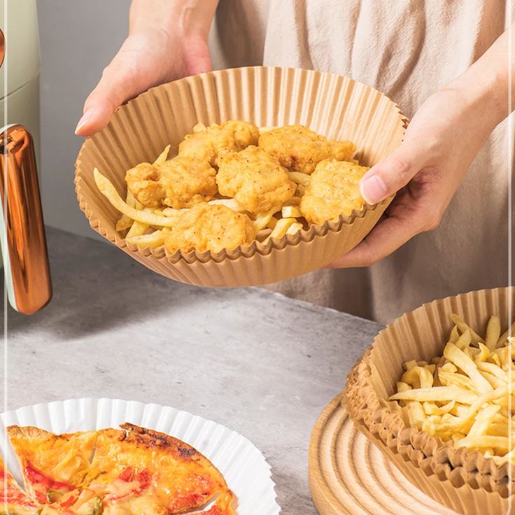 Disposable Air Fryer Paper Liners (50pcs) – Non-stick, greaseproof, and heat-resistant liners designed