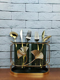 Acrylic Cutlery Holder With Drain Plate, Double Barrel Chopsticks Storage Holder, Kitchen Cutlery Storage Rack