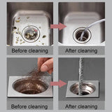 Pipe Hair Cather Brush, Long Handle Hair Sewer Sink Cleaning Brush, Flexible Clog Hole Remover Cleaning Tools, Bendable Sewer Toilet Washbasin Sink Cleaning Hook, Kitchen Bathroom Drain Cleaning Flexible Rod,