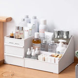 Dressing Table Makeup Box, Desktop Cosmetic Storage Box With Drawer, Makeup Sundries Storage Organizer, Cabinet Sorting Box, Jewelry Nail Polish Makeup Drawer Container, Multifunctional Divisions Desk Organizer, Drawer Head Ornament Sorting Make Up Box
