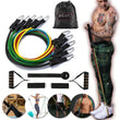 11-Piece Resistance Band Set – Adjustable Full Body Workout Bands with Handles, Ankle Straps & Door Anchor