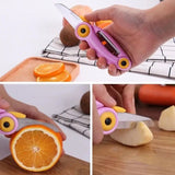 Cartoon Fruit Peeling Knife, Folding Bird Knife With Peelar, Stainless Steel Peeler, Kitchen Vegetable Fruit Cutting Peeling Knife, Multifunctional 2 In 1 Knife
