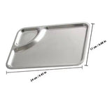 Multifunctional Dumpling Chips Plate, Stainless Steel Food Serving Tray, Dumpling Plate Appetizer, Snack Dish Serving Plate, French Fries Dish
