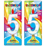 Birthday Flashing Candles, LED Birthday Candles, Numerical Cake Decorations Candles, Colorful Cake Topper Numbering Candles, Multicolor Flashing Cake Candles