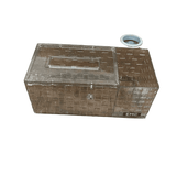 Acrylic Sparkling Tissue Holder, 2 Compartment Tissue Box, Transparent Handkerchief Box, Tissue Box with Storage, Spring Napkin Box Paper Case