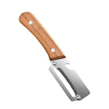 2 In 1 Stainless Steel Peeler With Wooden Handle, Multifunction Vegetable Peeler, Fruit Knife With Bottle Opener, Kitchen Tool
