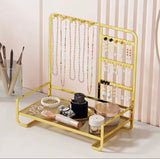 Elegant Metal Jewelry Stand, Jewelry Display Stand, Makeup And Jewelry Stand, Luxury Style Jewelry Stand