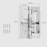 Automatic Self Closing Door Hinge, Heavy Duty Adjustable Door Hinge, Stainless Steel Spring Loaded Hinge, Premium Auto Close Door Hinge