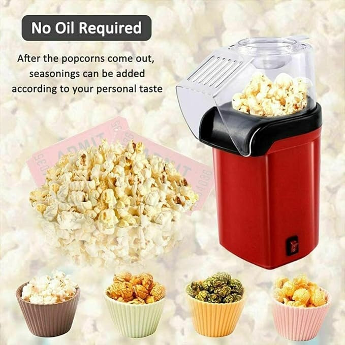 Mini Popcorn Maker – Portable Air Popcorn Machine for Home Snacks
