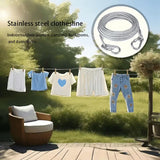 Heavy Duty Stainless Steel Clothes Drying Rope – 2M Portable Laundry Hanging Line for Indoor & Outdoor Use