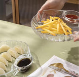 Transparent Shell Shaped Dumpling Dish, Stackable Heat Resistant Food Compartment Tray, Creative Dried Fruit Snack Plates