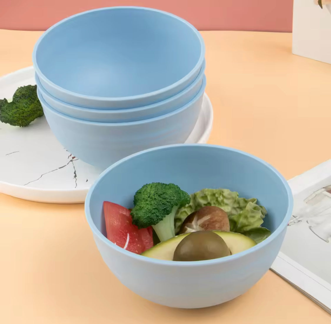 Set Of 2 Multipurpose Small Bowl, Salad Mixing Bowl Set, Food Cooking Bowl Set, Stackable Nesting Mixing Bowls