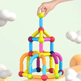 Magnetic Blocks Bar Toy, Magnetic Sticks & Balls Building Blocks Toys, Children's Magnetic Construction Set, Toddler Learning Sensory Toys for Kids,  Learning Educational Stacking Toys for Kids