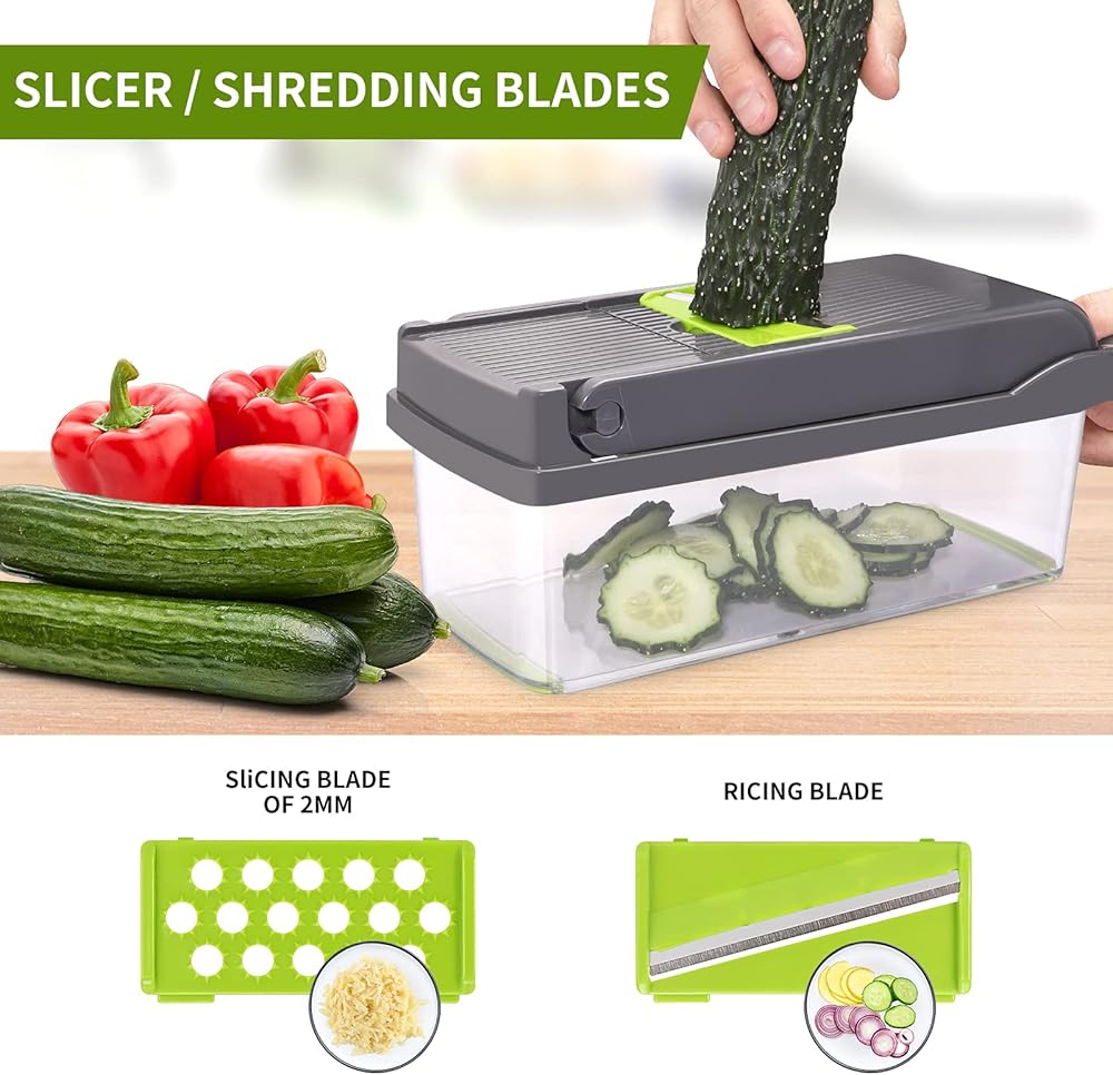 16 in 1 Vegetable Cutter – Multi‑Function Kitchen Chopper with Storage Box