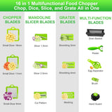 16 in 1 Vegetable Cutter – Multi‑Function Kitchen Chopper with Storage Box