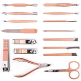 16-Piece Manicure & Pedicure Nail Kit | Professional Grooming Set with Leather Case | Nail Clippers, Cuticle Tools & More
