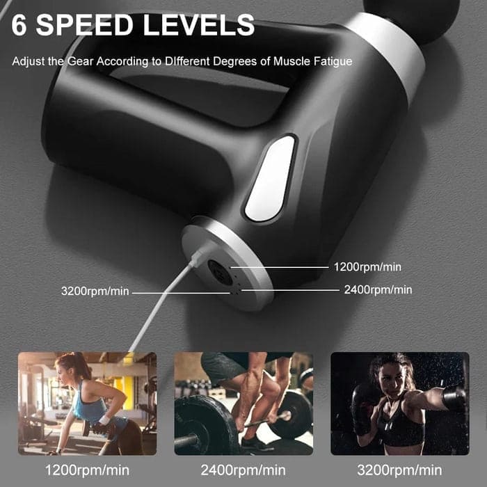 Pistol Mini Massager, 4 Head Handheld Electric Massagers, Household Mini Fascia Gun Vibration Muscle Massager, Rechargeable Handheld Muscle Massager, Fascia Massager Neck Body Massager, Portable Body Massager Gun