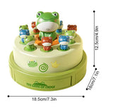 Children Bouncing Frog Toy, Cartoon Electric Music Catch Frogs Toy, Adjustable Educational Tabletop Family Game