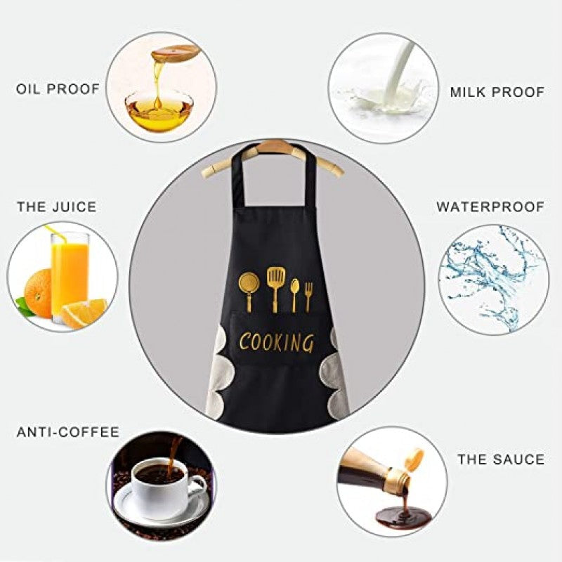 Fashion Apron – Oil-Proof PVC Cooking Apron for Kitchen Use