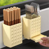 Drillable Cutlery Storage Rack, Wall Mounted Chopsticks Storage Boxes, Kitchen Cutlery Drain Rack