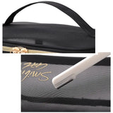 Black Mesh Cosmetic Bag, Transparent Travel Zipper Pouch, Women Beauty Case, Smiling Girl Cosmetic Bag, Travel Storage Bag,  Toiletry Bags Makeup Pouch, Fashion Makeup Small Pouch For Women, Multifunctional Large Capacity Toiletry Hand Bag