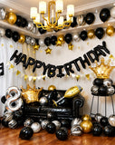Luxury Black Marble Happy Anniversary / Birthday Balloons Deal, Happy Anniversary / Birthday Deal, Party Supplies