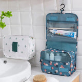 Travel Hook Cosmetic Bag, Hanging Dry Wet Separation Bag, Waterproof Cosmetic Bag, Portable Toiletry Storage Bag, Multifunction Travel Hanging Pouch, Beautician Folding Makeup Bag, Monument Hanging Toiletry Bag, Folding Makeup Bags