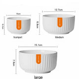Set Of 3 Open Lid Bowl, Fresh Keeping Bowl, Pudding Custard Cups, Baking Bowl Set