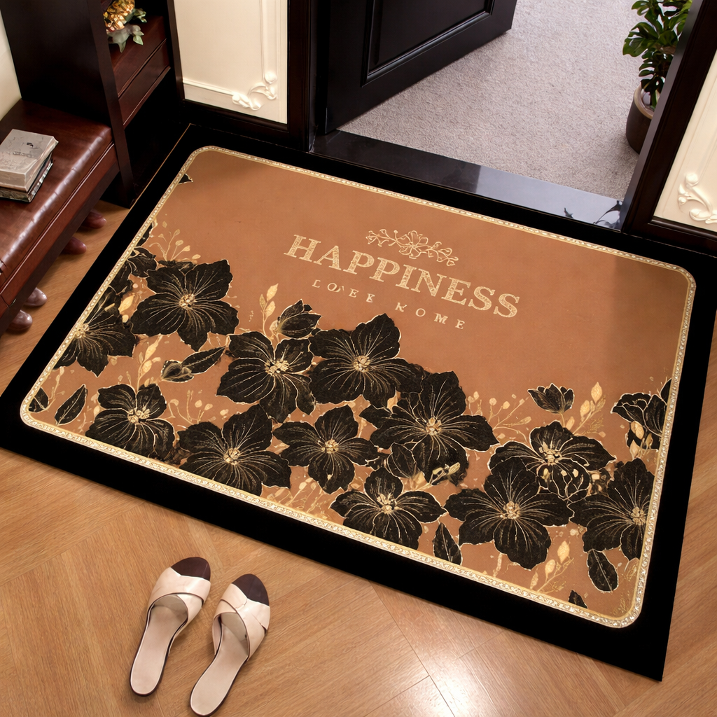 2PC Anti‑Slip Flower Design Bathroom Mat – Fast‑Drying, Water‑Absorbent Floor Mat