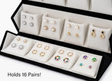 Foldable Earring Organiser Box, Portable Jewellery Display Storage, Large Capacity Necklace And Jewellery Organizer, Elegant Velvet Jewellery Storage Case