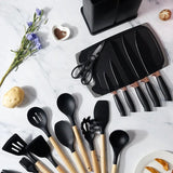 19 Pcs Kitchen Utensils With Knife Set
