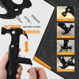 19‑in‑1 Multi Tool Hammer – Folding Pliers, Knife, Screwdriver & Survival Tool
