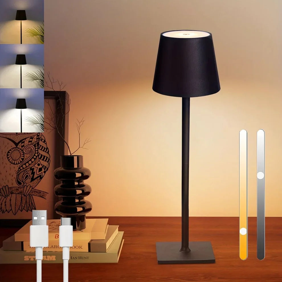 Modern Table Lamp – Elegant LED Touch Lamp for Bedroom & Living Room