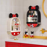 Mickey And Minnie Mouse Makeup Organizer, Wall Mounted Mickey Mouse Bathroom Organizer, Durable Plastic Bathroom Vanity Organizer